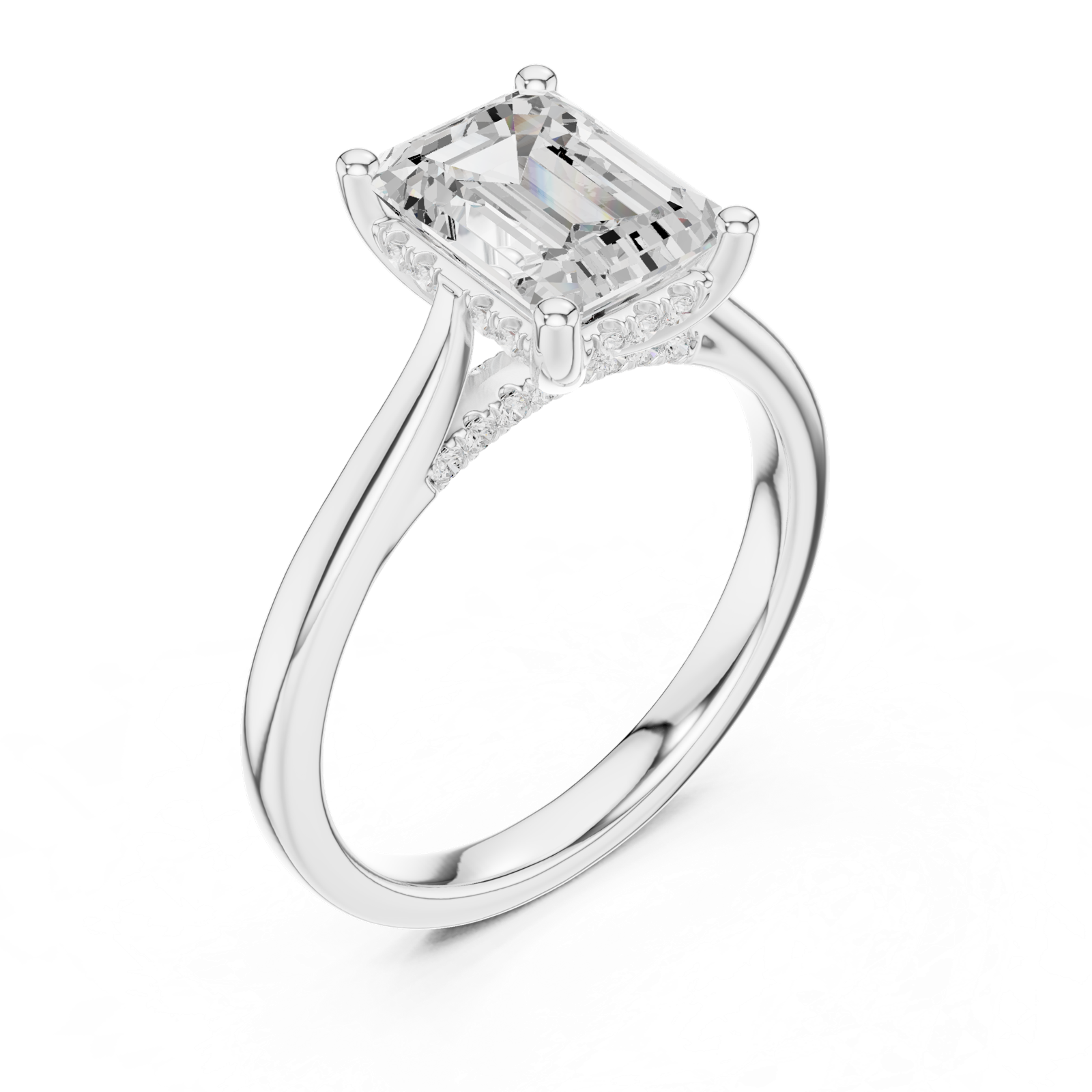 Gold Ring DDLR-984, White Gold, view 2