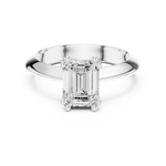 Gold Jewelry L36-8, Emerald center stone, White Gold, view 4