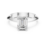 Gold Jewelry L36-8, Emerald center stone, White Gold, view 4