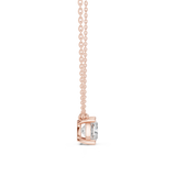 Gold Jewelry, Cushion center stone, Rose Gold, view 3