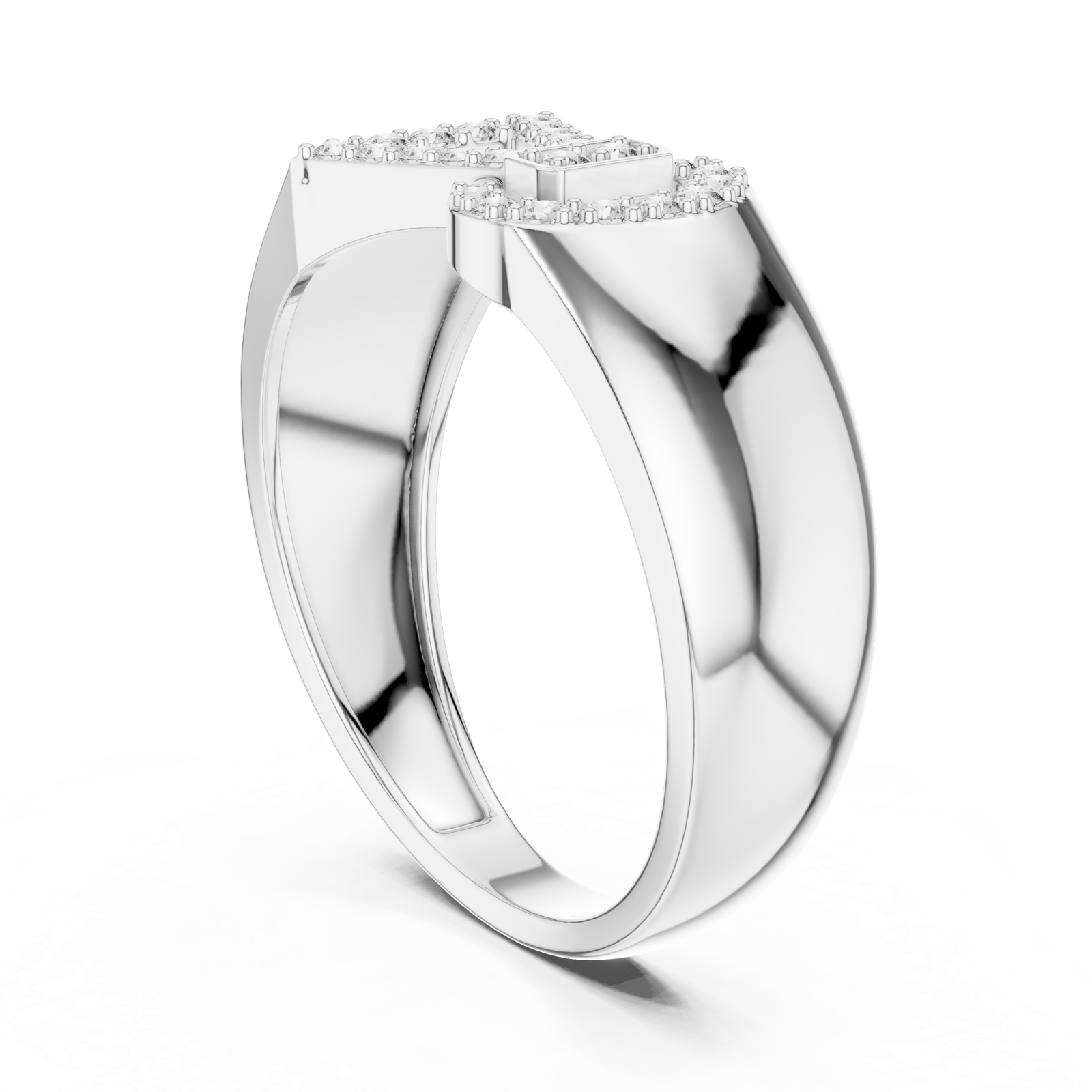 Gold Ring LR-01 (40), White Gold