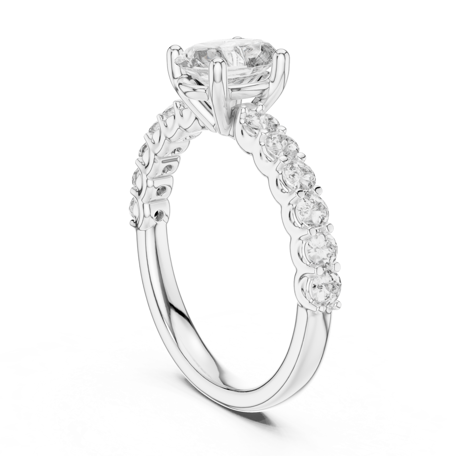 Gold Ring L03-667, White Gold