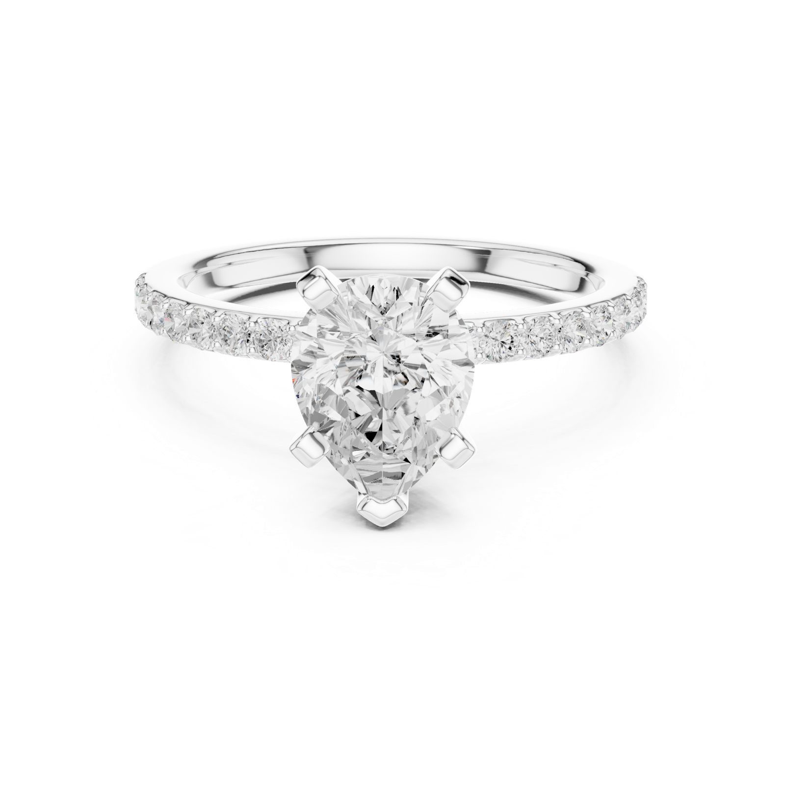 Gold Ring DDLR-889, White Gold, view 4