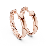 Gold Earrings L02-30, Rose Gold, view 3