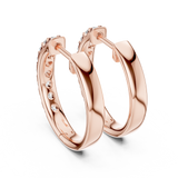 Gold Earrings L02-30, Rose Gold, view 3