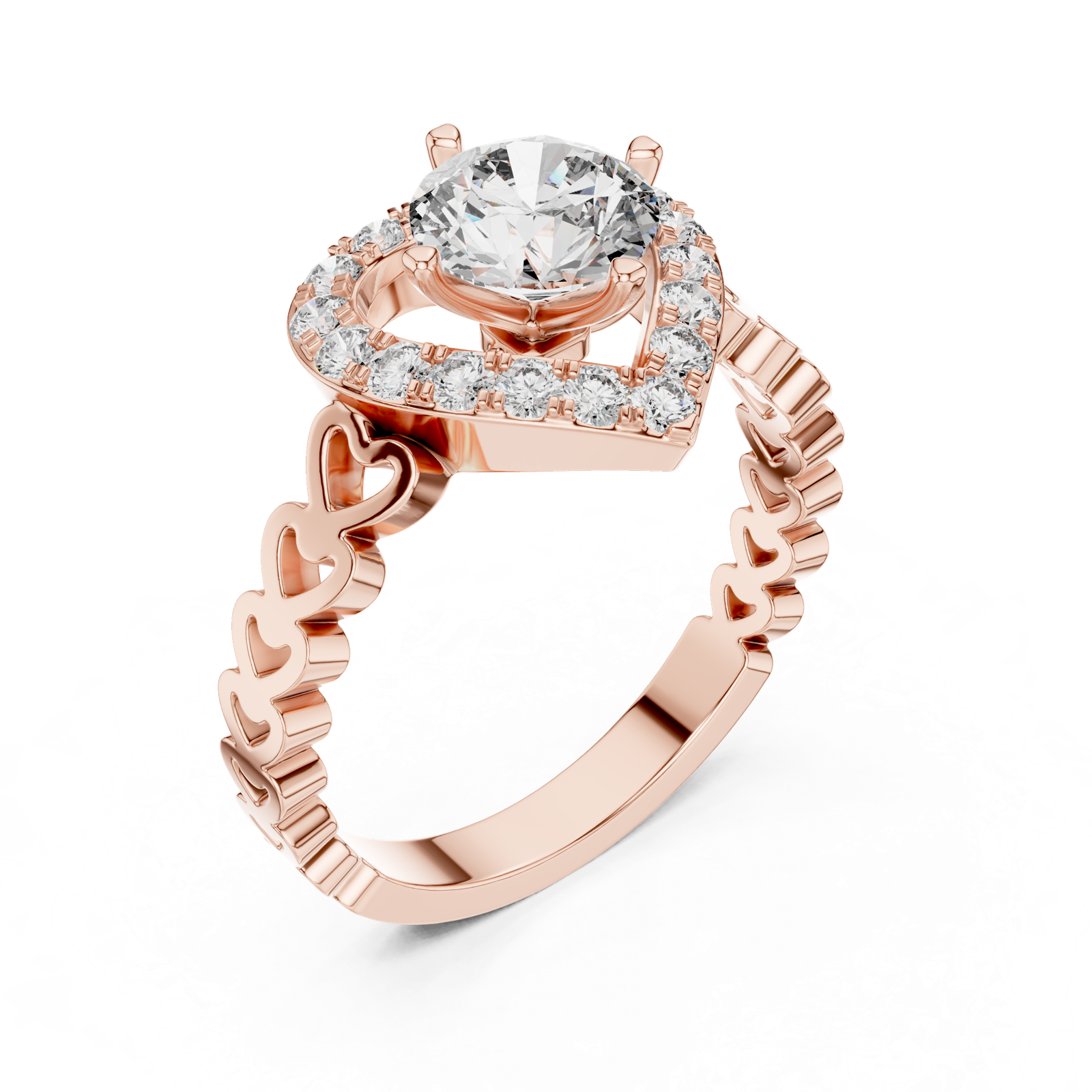 Gold Ring LR-0095, Rose Gold, view 2