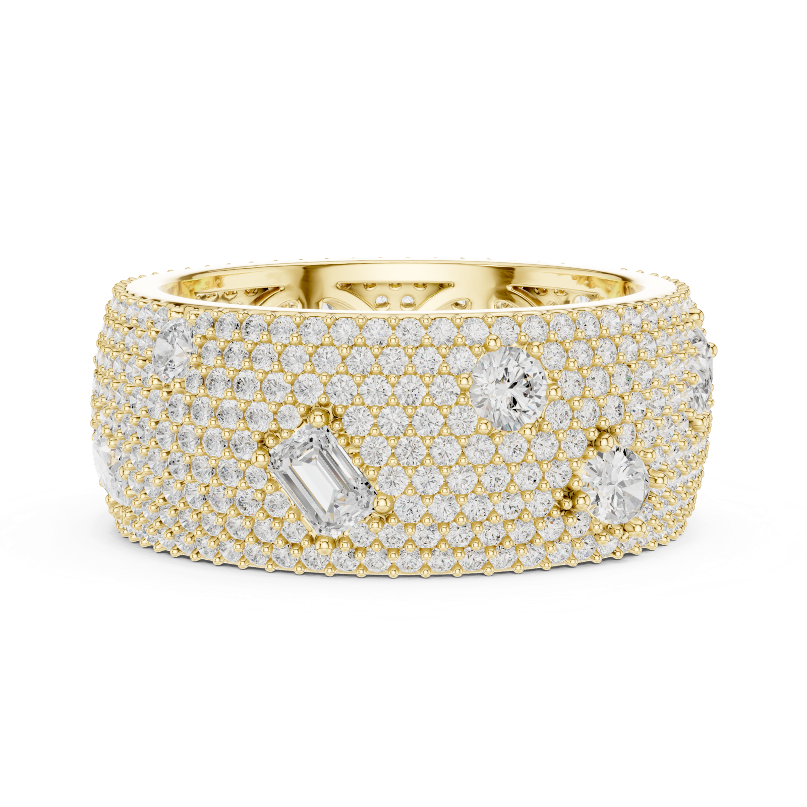 Gold Ring DDLR-304, Yellow Gold, view 3
