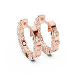 Gold Earrings GER-0372, Rose Gold, view 3