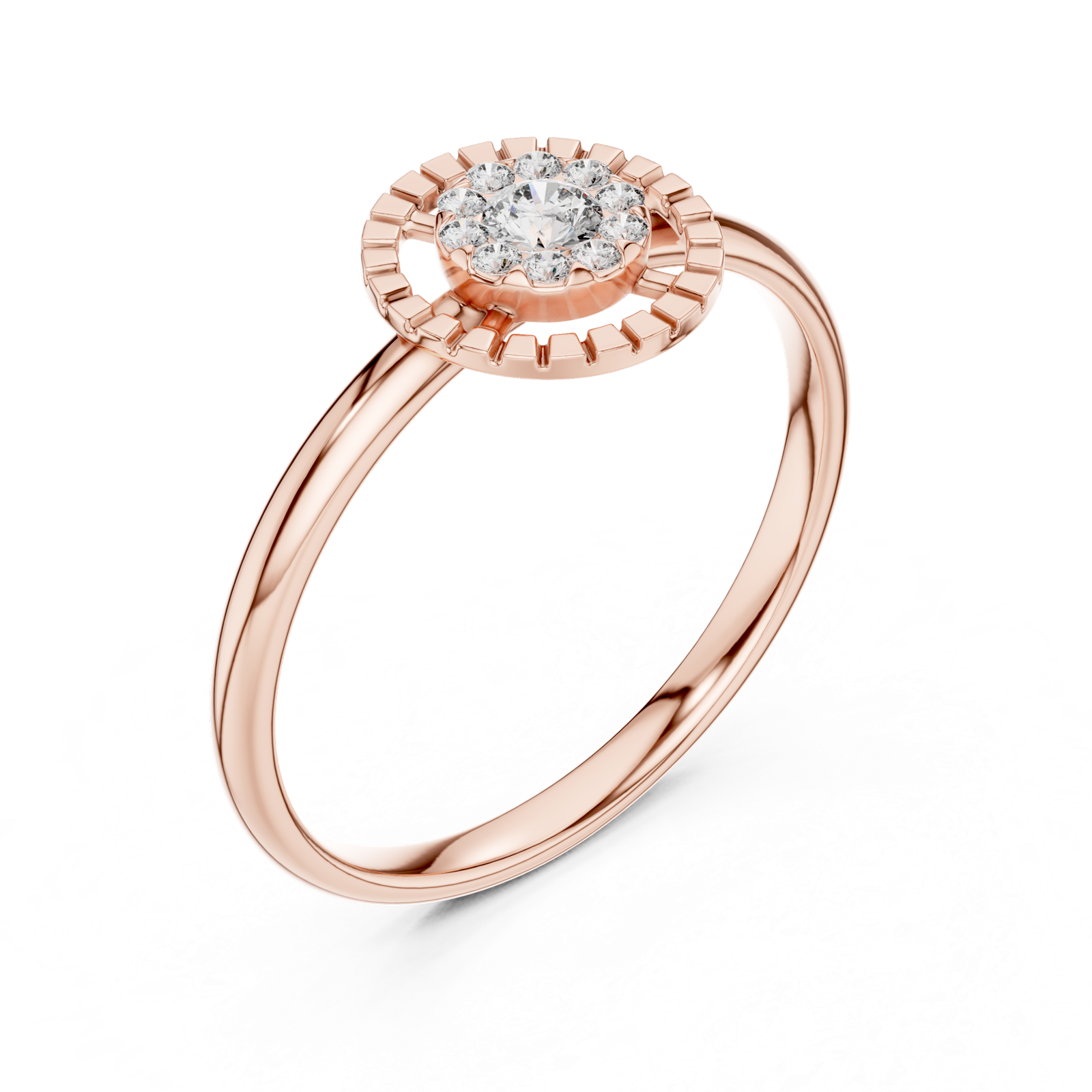 Gold Ring Ledis Ring, Rose Gold, view 2