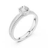 Gold Ring LR-0310, White Gold, view 2