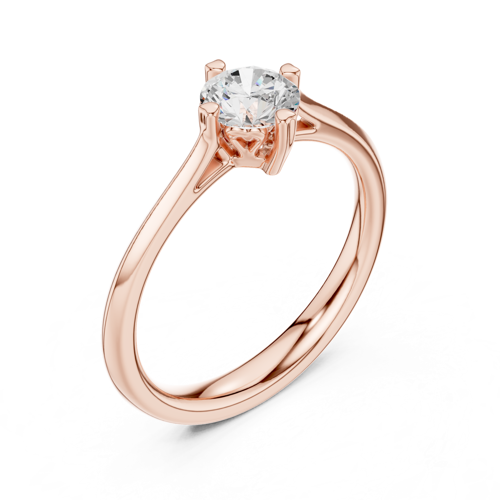 Gold Ring DDLR-548, Rose Gold, view 2