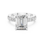Gold Jewelry L35-63, Emerald center stone, White Gold, view 4