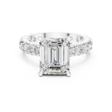 Gold Jewelry L35-63, Emerald center stone, White Gold, view 4