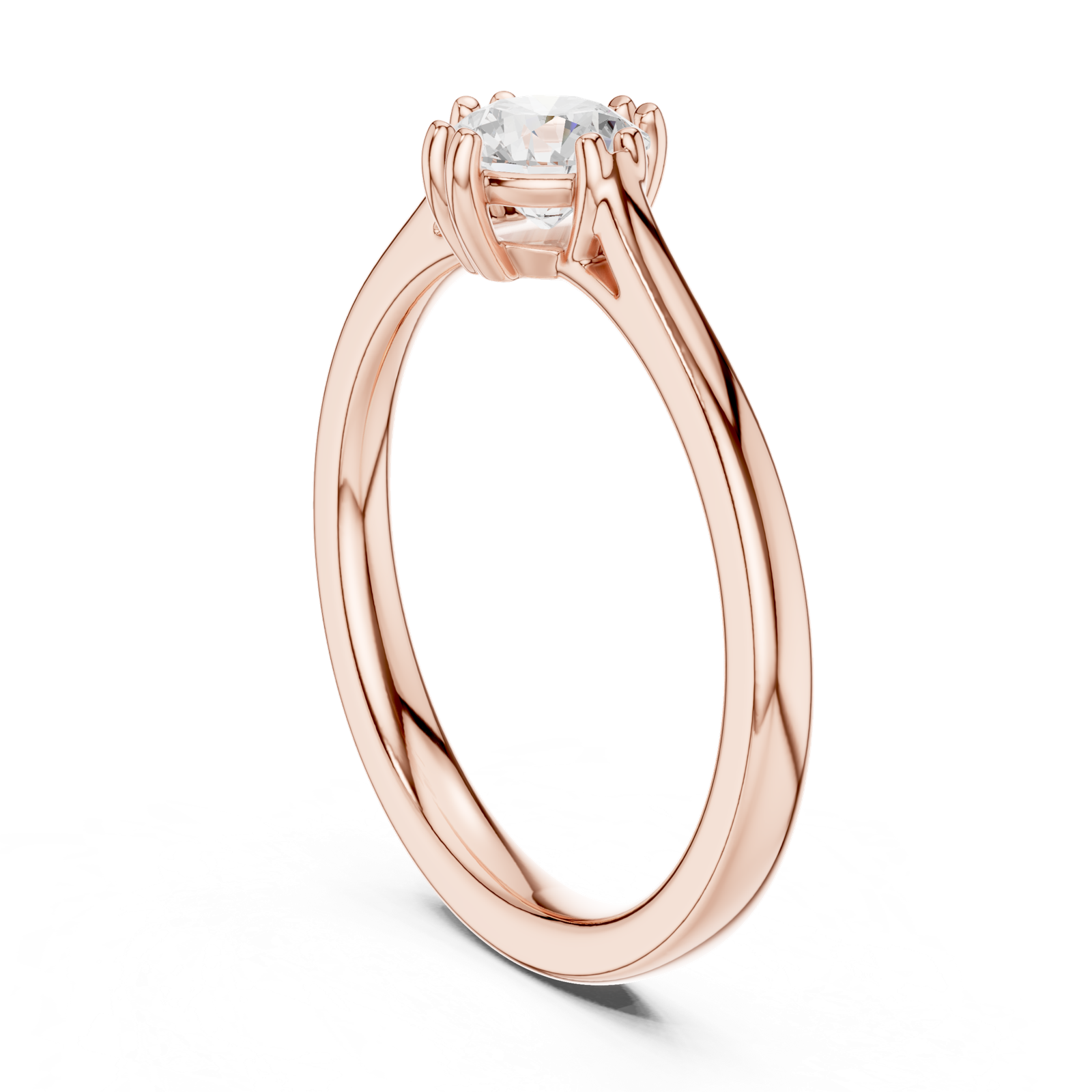 Gold Ring DDLR-542, Rose Gold, view 1