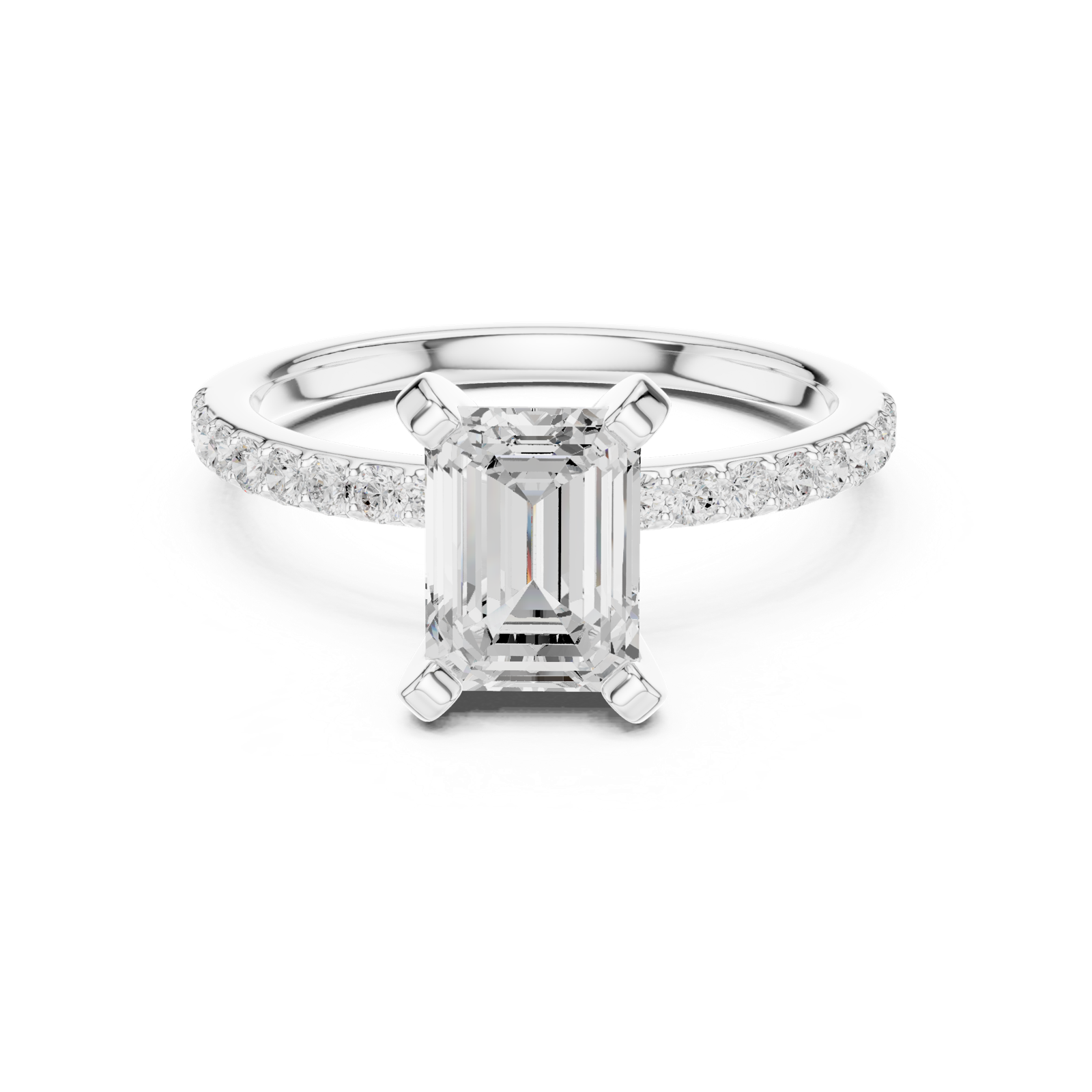Gold Ring DDLR-886, White Gold, view 4
