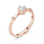 Gold Ring DDLR-796, Rose Gold, view 2