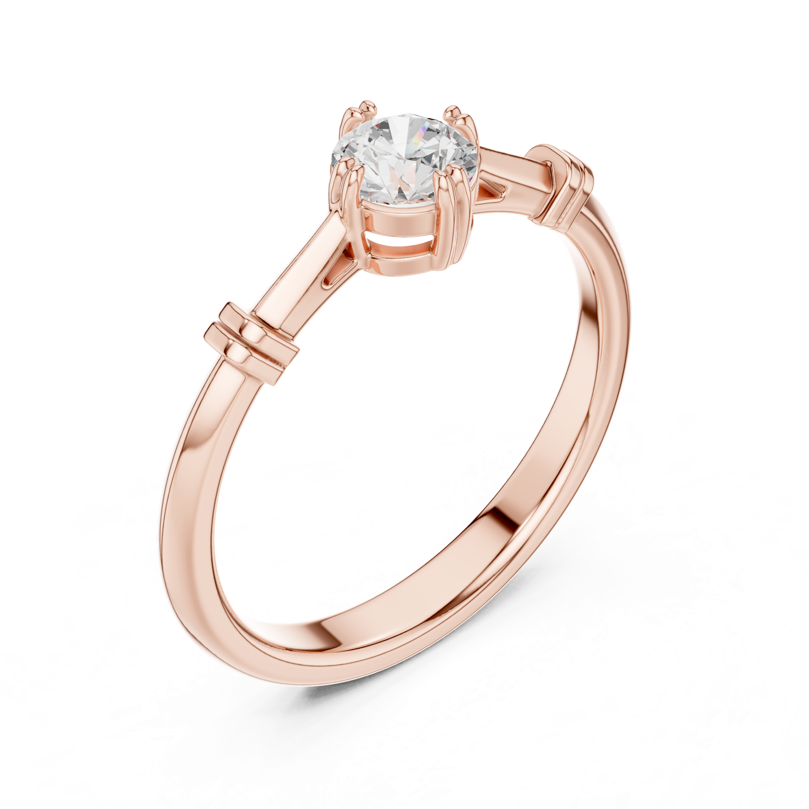 Gold Ring DDLR-796, Rose Gold, view 2