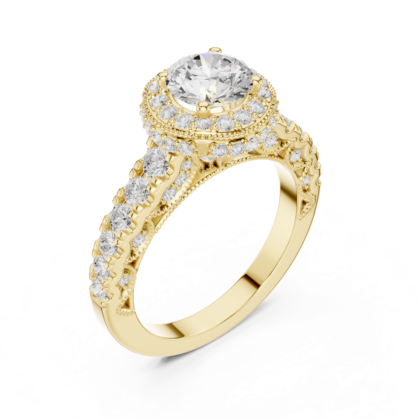 Gold Ring DDLR-778, Yellow Gold, view 2