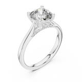 Gold Ring DDLR-163, White Gold, view 2