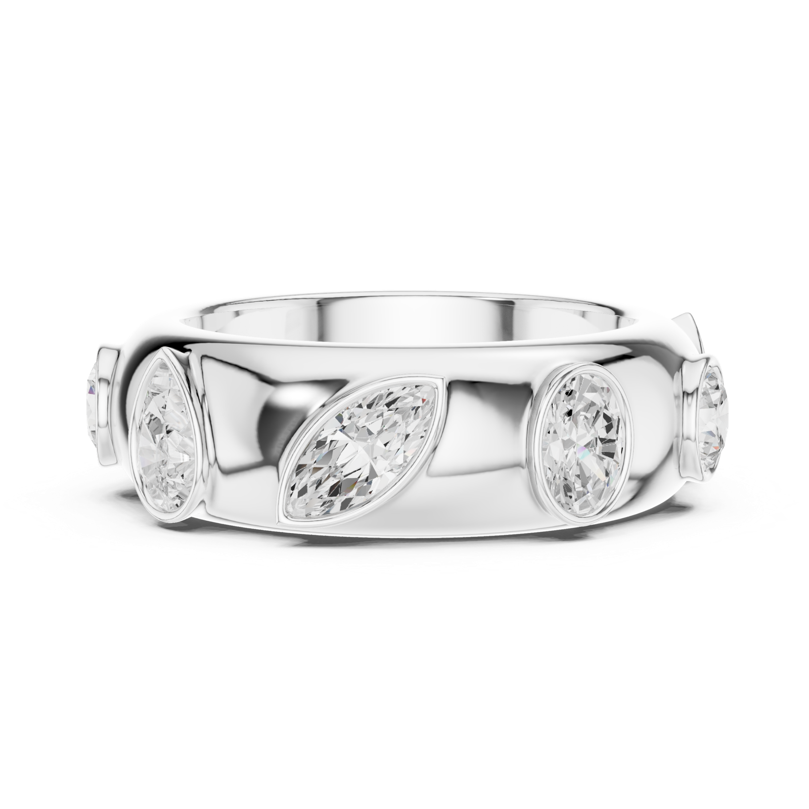 Gold Ring SBWR(52), White Gold, view 3