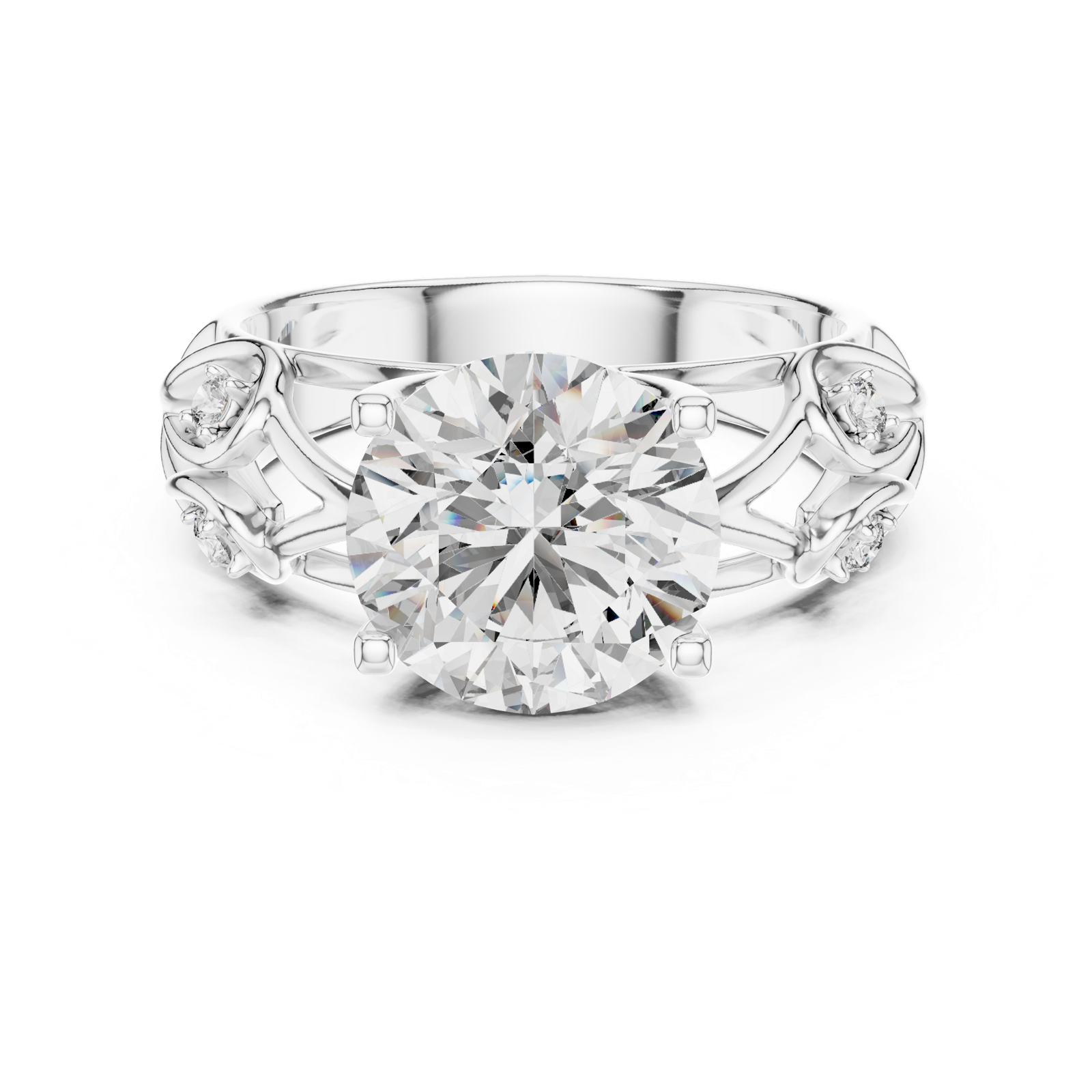 Gold Ring LR-0090, White Gold