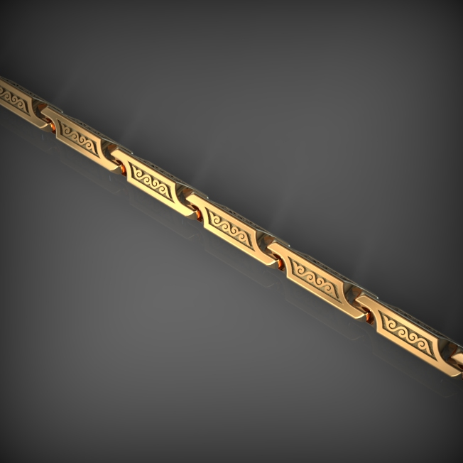 14K Solid Gold Men's Chain Necklace, Yellow Gold