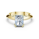 Gold Jewelry L36-8, Radiant center stone, Yellow Gold