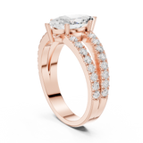 Gold Ring DDLR-1102, Rose Gold, view 1