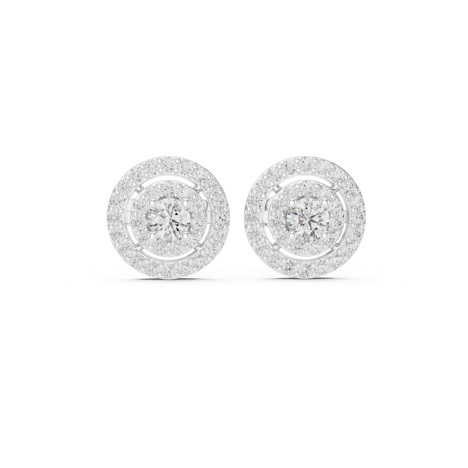 Gold Earrings 3-10008E_120_A_S, White Gold