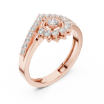 Gold Ring ALR-159, Rose Gold, view 2
