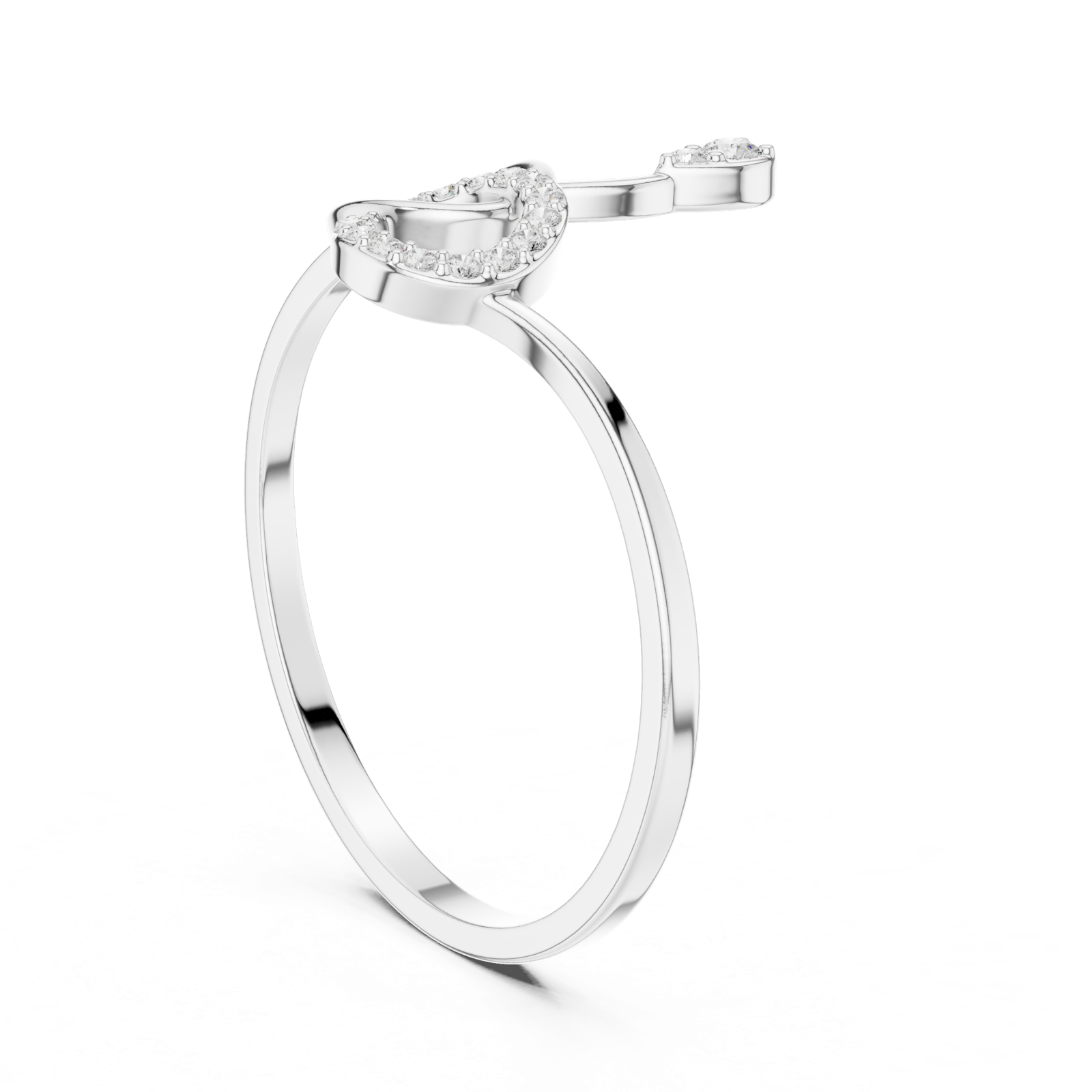 Gold Ring 1 (114), White Gold, view 1