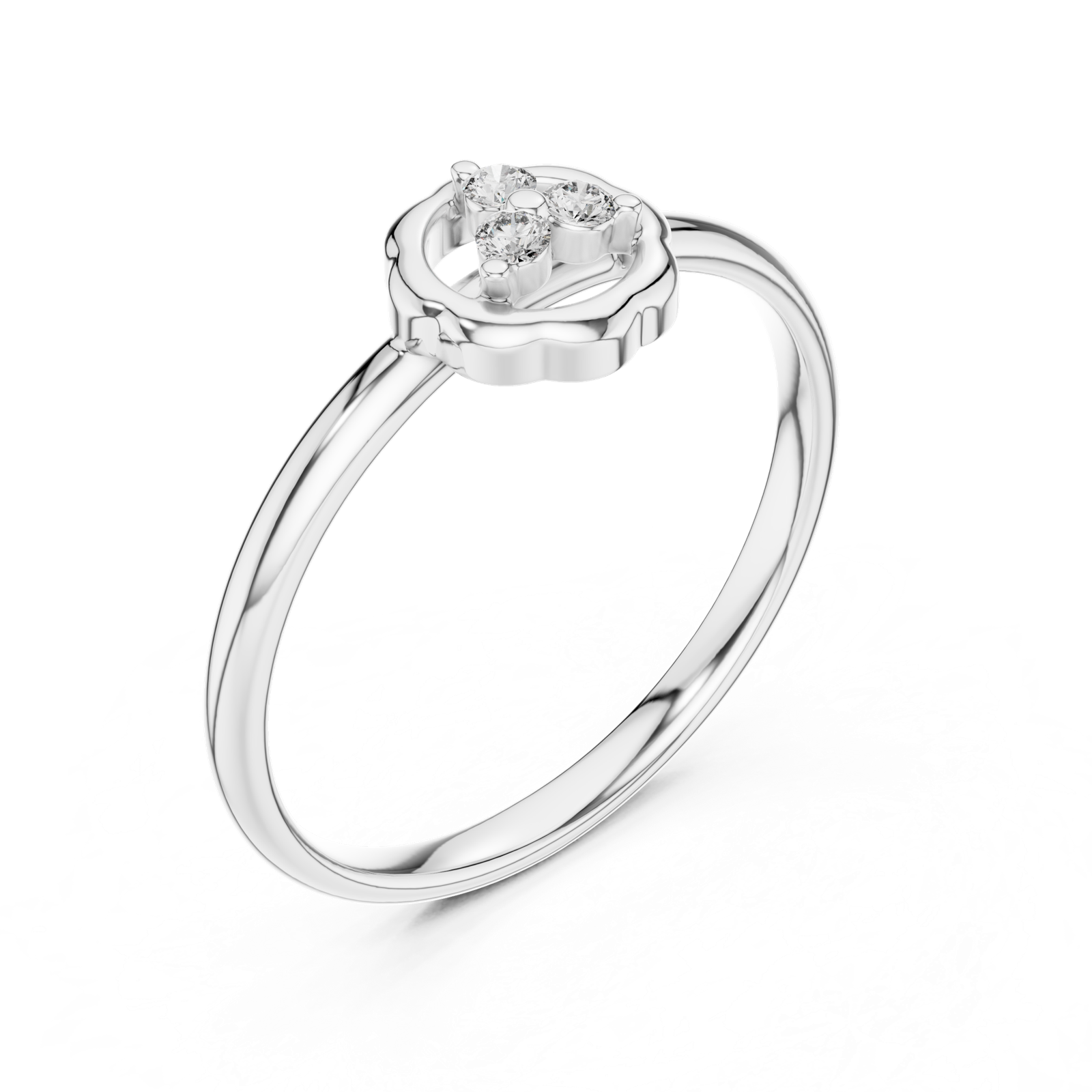 Gold Ring 1 (403), White Gold, view 2