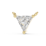 14K Solid Gold Lab Diamond Solitaire Pendant Necklace, Yellow Gold, view 2