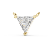 14K Solid Gold Lab Diamond Solitaire Pendant Necklace, Yellow Gold, view 2