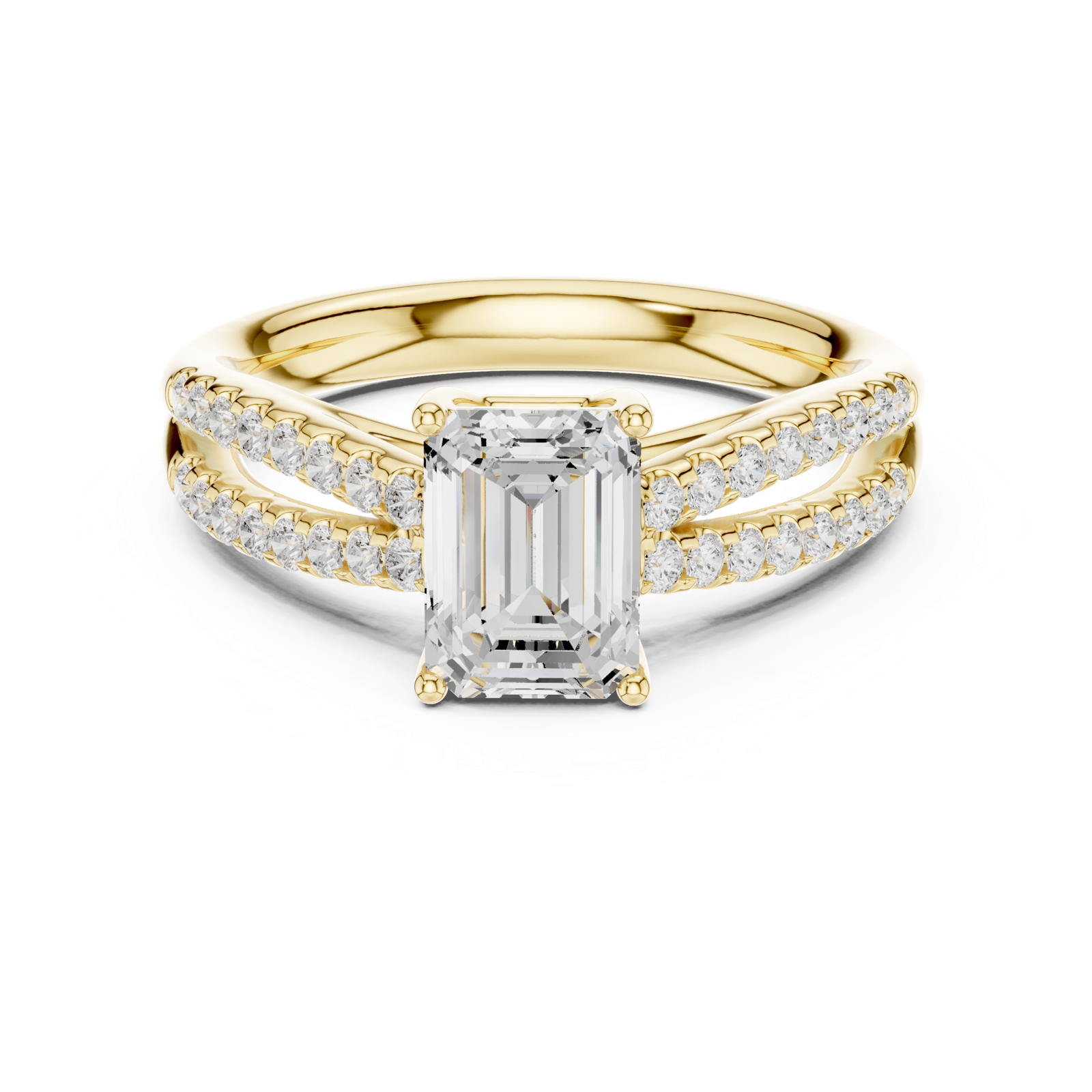Gold Ring DDLR-712, Yellow Gold, view 4