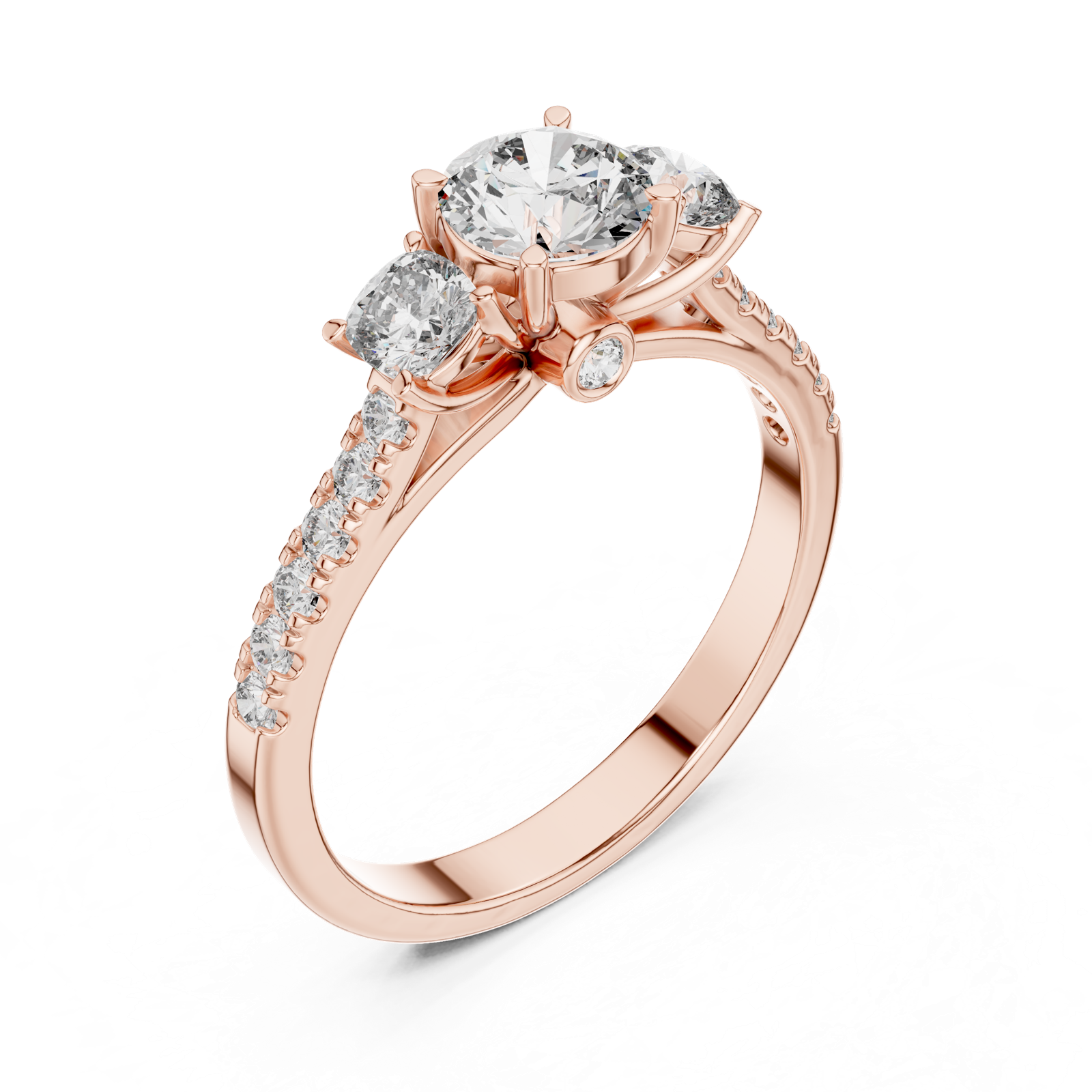 Gold Ring LR-0033, Rose Gold, view 2