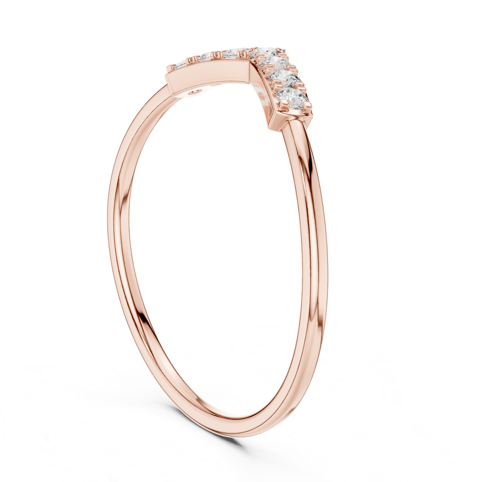 Gold Ring HLR-199, Rose Gold, view 1