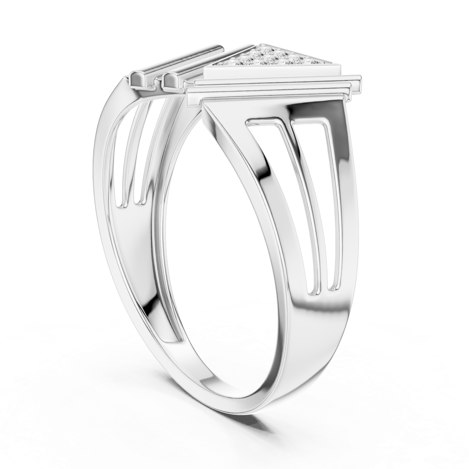 Gold Ring LR-01 (38), White Gold