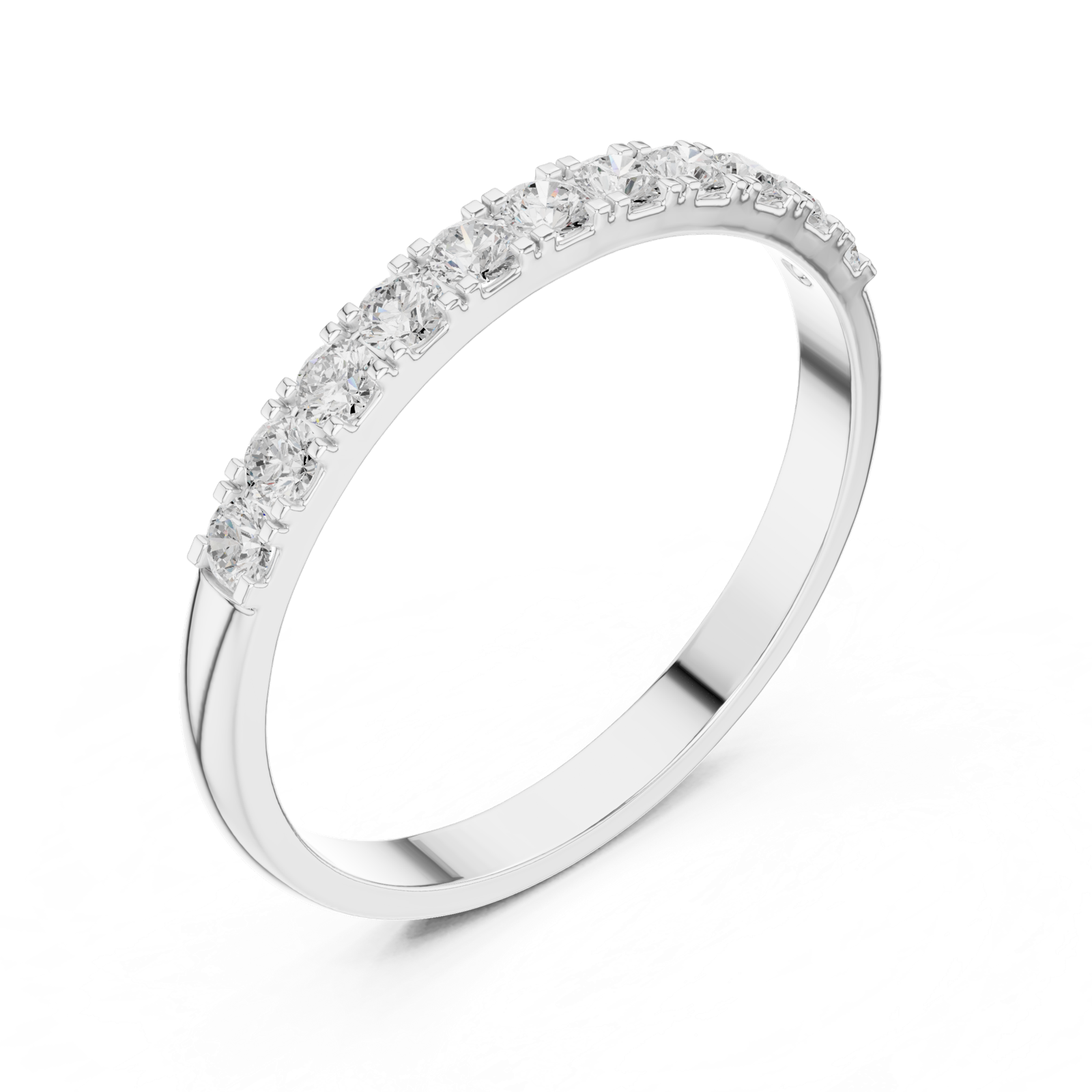 Gold Ring HLR-86, White Gold, view 2