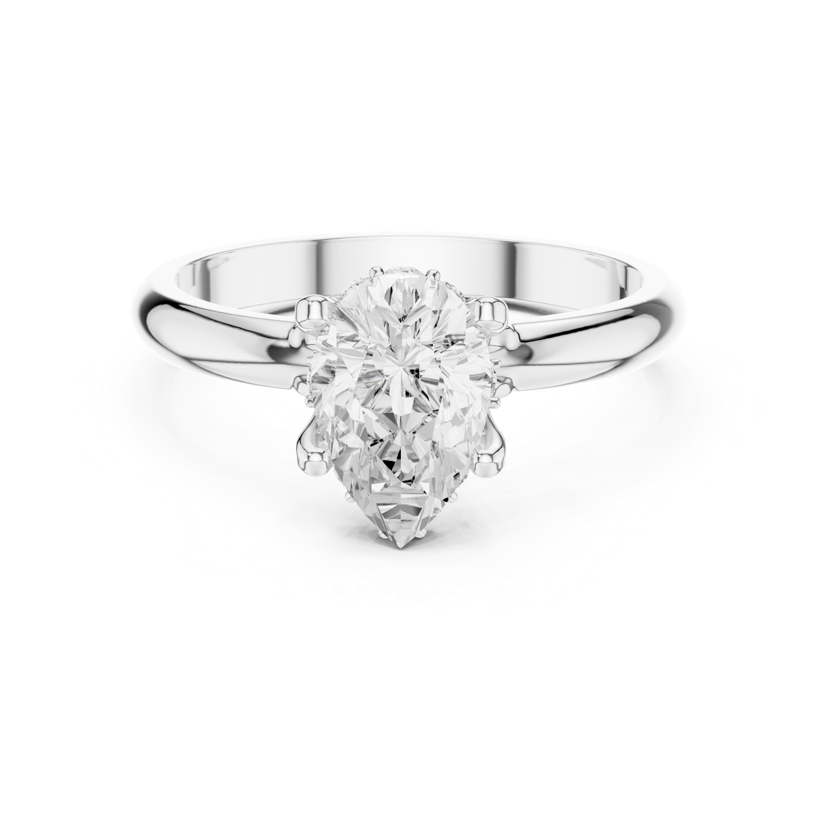Gold Ring DDLR-1059, White Gold, view 4