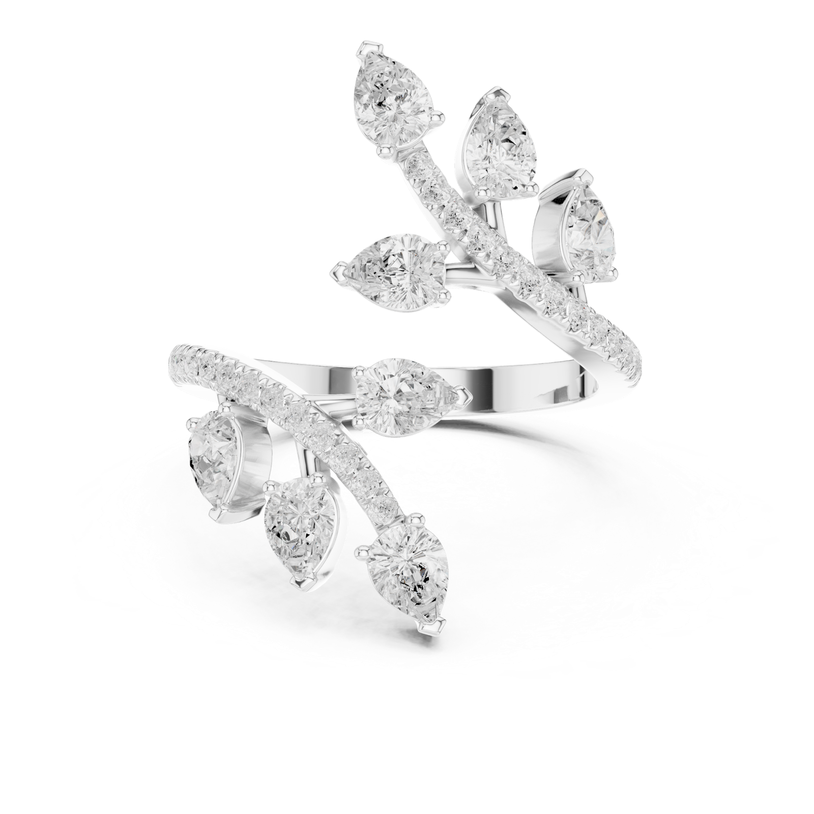 Gold Ring DDLR-852, White Gold, view 4