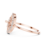 Gold Ring DR-6155, Rose Gold, view 3