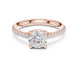 Gold Ring DDLR-631, Rose Gold, view 4
