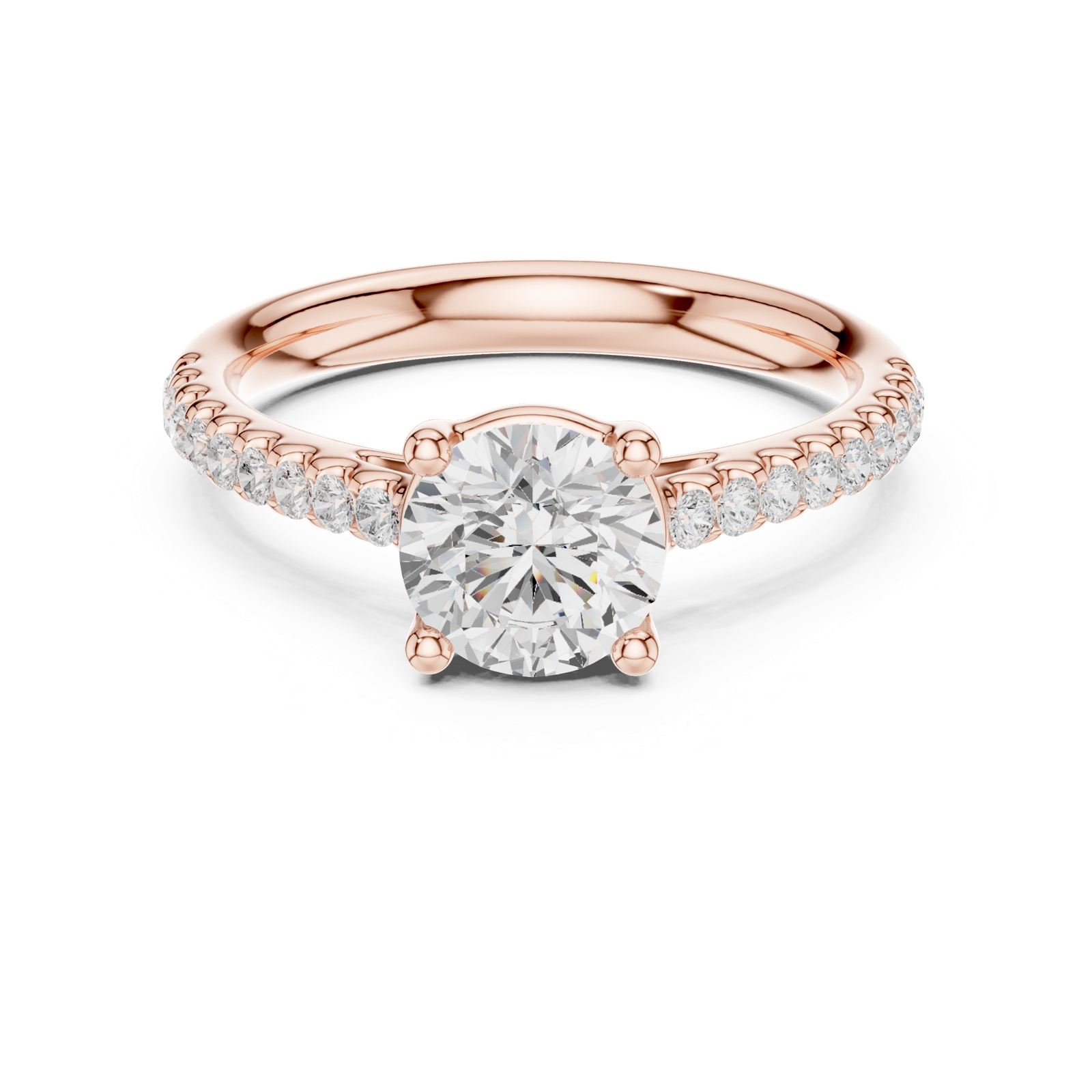 Gold Ring DDLR-631, Rose Gold, view 4