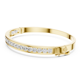 14K Solid Gold Lab Diamond Bracelet, Yellow Gold, view 1