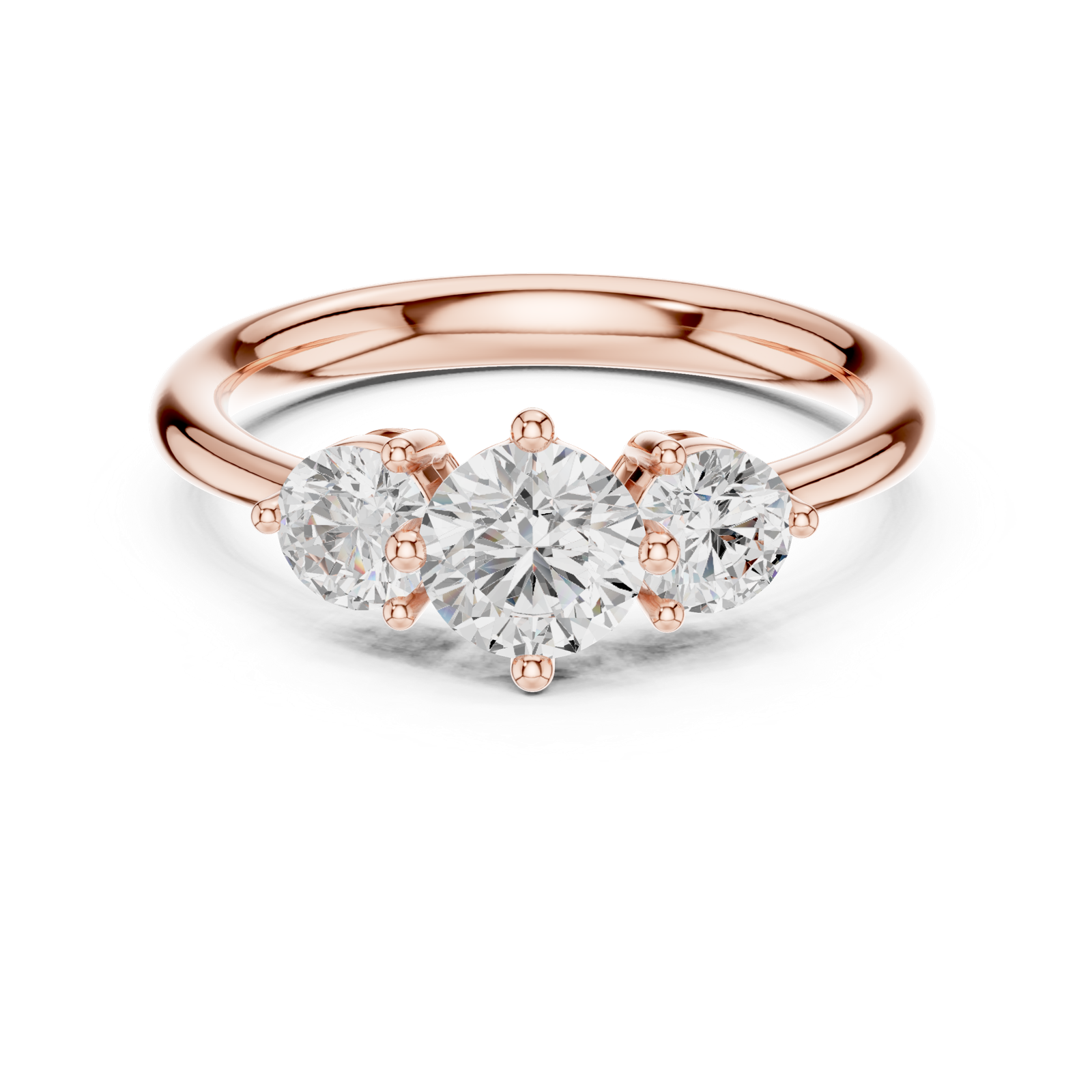 Gold Ring DDLR-653, Rose Gold, view 4