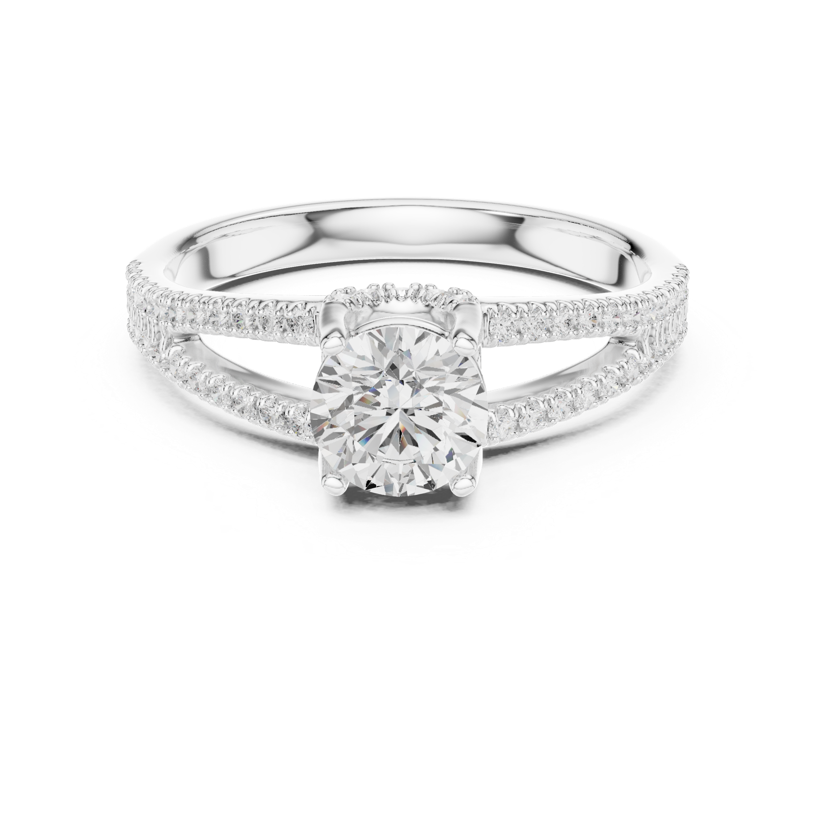 Gold Ring LR-0347, White Gold