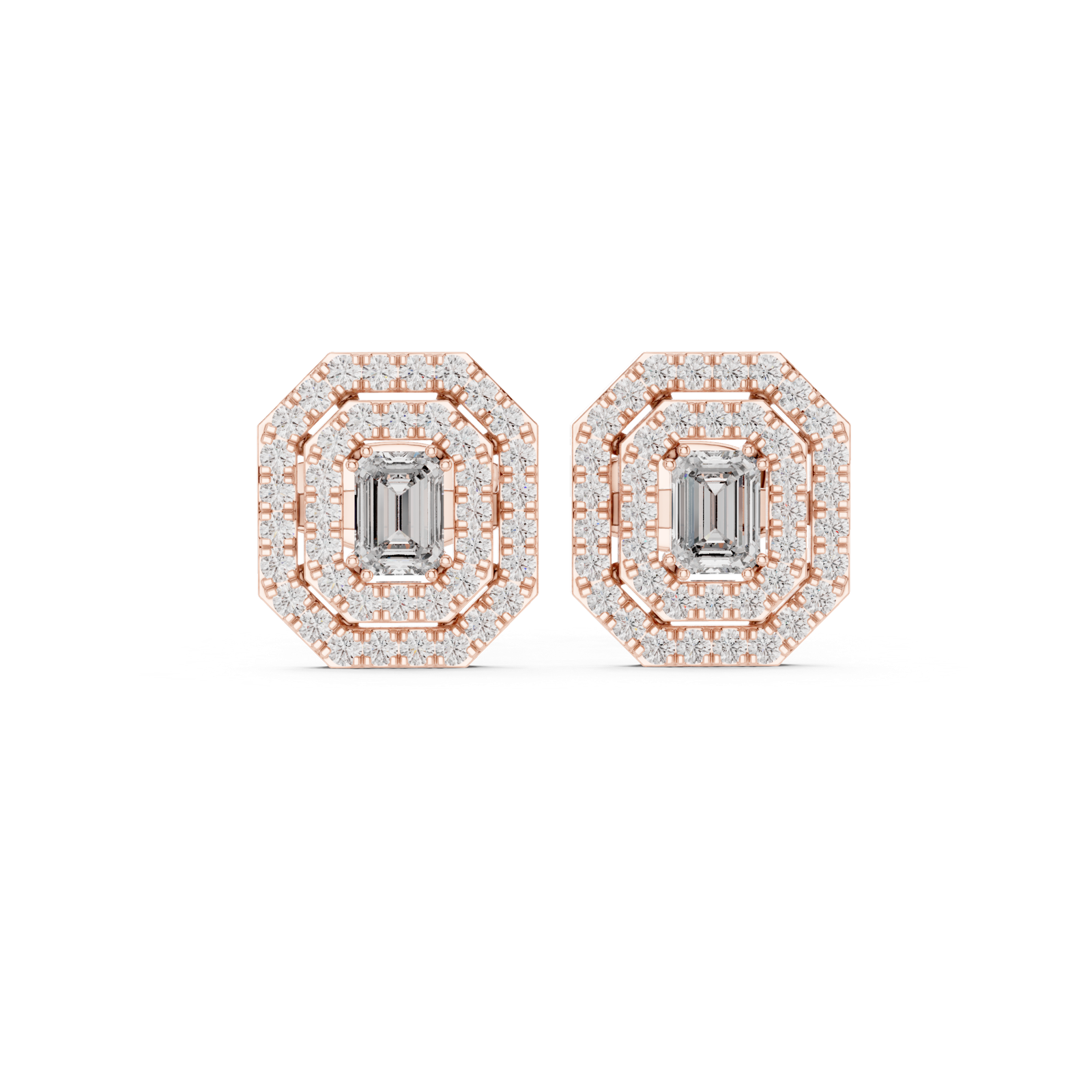 Gold Earrings 3-10001E_109_A_S, Rose Gold