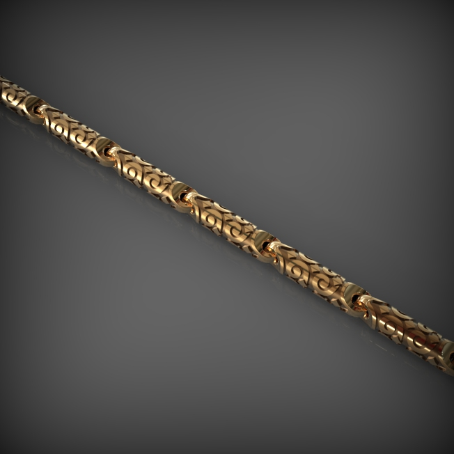 Gold Cuban Chain L38-603, Yellow Gold