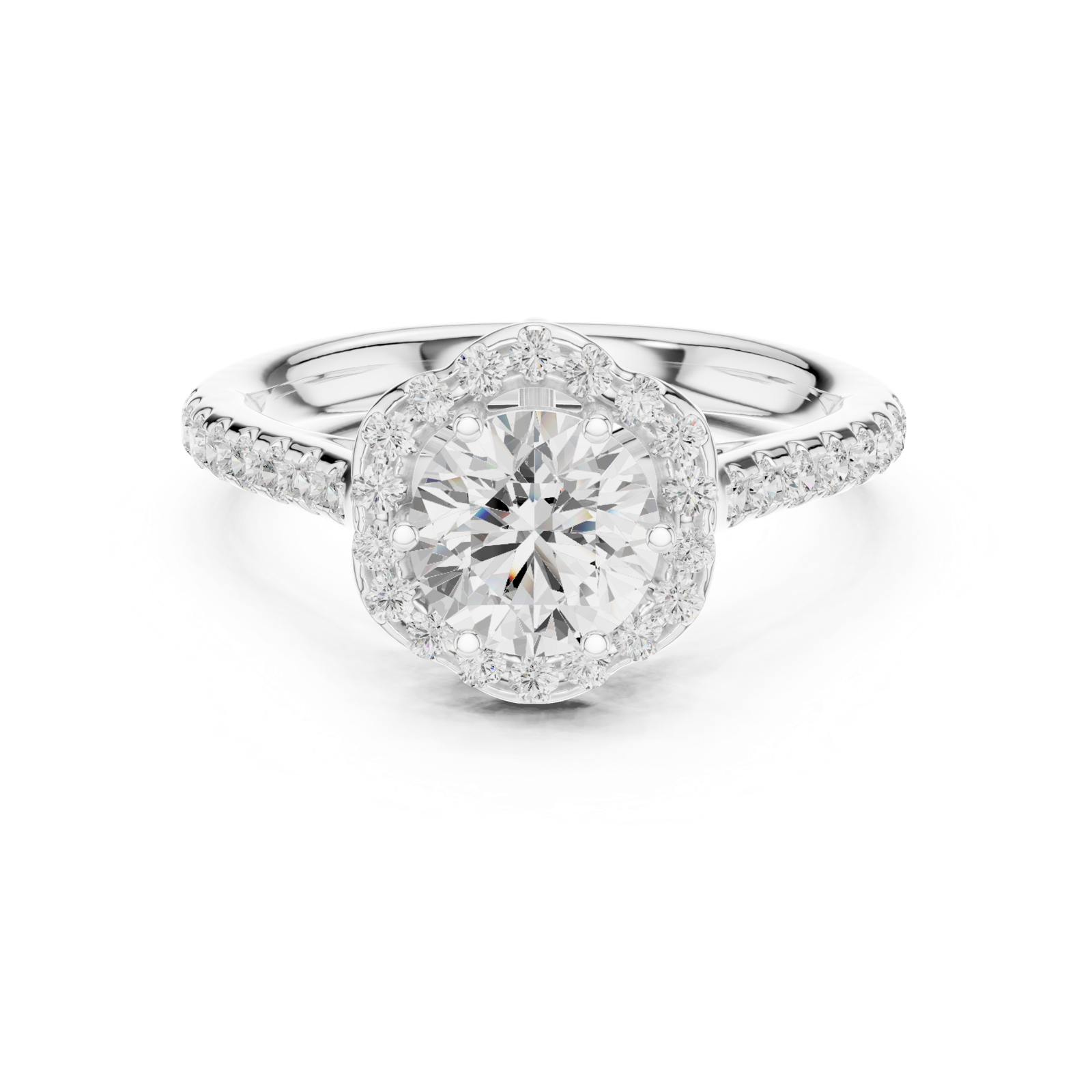Gold Ring DDLR-677, White Gold, view 4